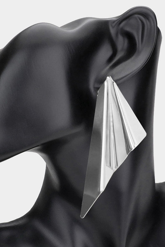 Metal Plane Earrings
